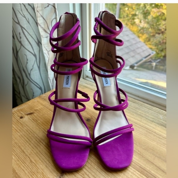 Steve Madden Shoes - Steve Madden Fuchsia Multi-Strap Stiletto Sandals
